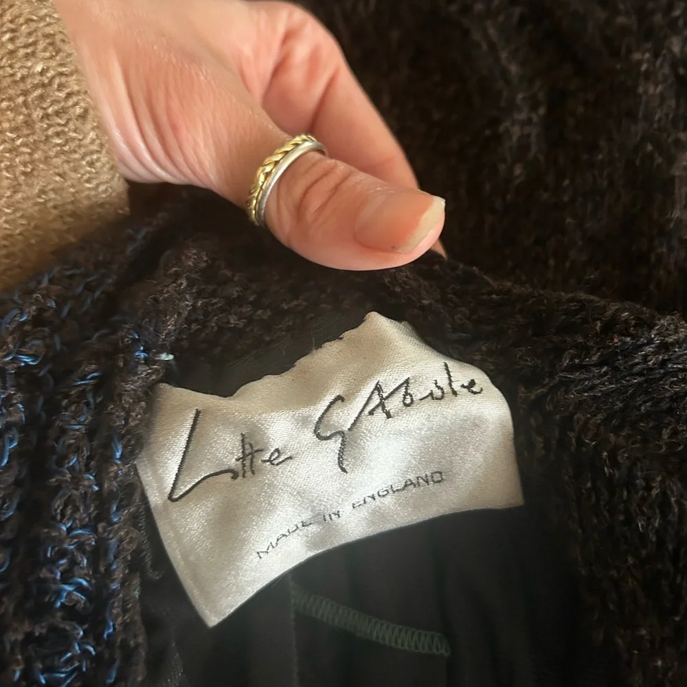 Vintage Wool Black Knit Dress - Picture 6 of 7